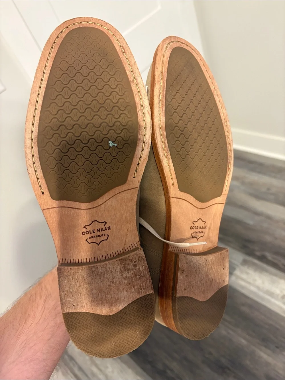 Cole Haan Men's Suede Lace-Up Dress Shoes in Tan